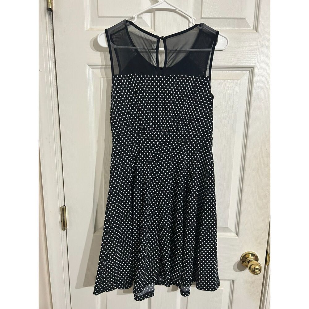 Navy Polka Dot Dress